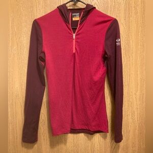 Icebreaker Marino Wool Body Fit 200 1/4 Zip Hooded Top